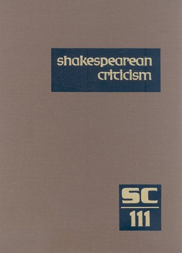 Cover for Michelle Lee · Shakespearean Criticism: Excerpts from the Criticism of William Shakespeare's Plays &amp; Poetry, from the First Published Appraisals to Current Evaluations (Shakespearean Criticism (Gale Res)) (Hardcover Book) (2008)