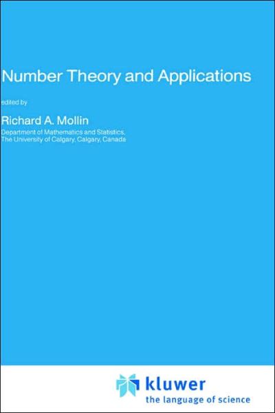 Cover for Richard a Mollin · Number Theory and Applications - Nato Science Series C (Hardcover Book) (1989)