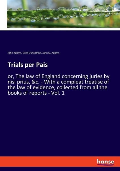 Cover for Adams · Trials per Pais (Book) (2019)