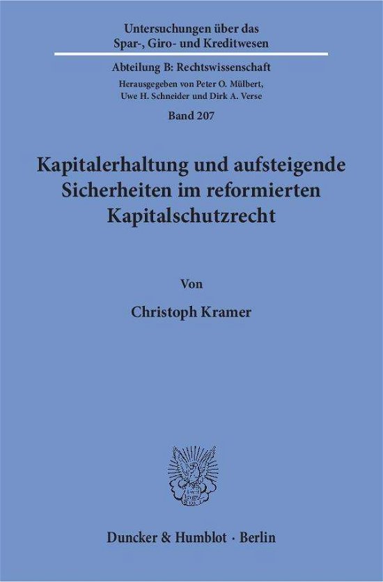 Cover for Kramer · Kapitalerhaltung und aufsteigend (Book) (2017)