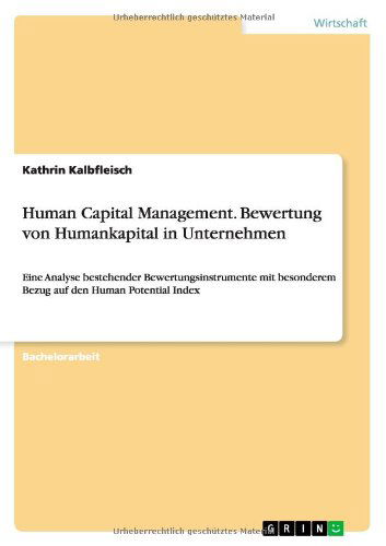 Cover for Kathrin Kalbfleisch · Human Capital Management. Bewertung von (Book) [German edition] (2010)