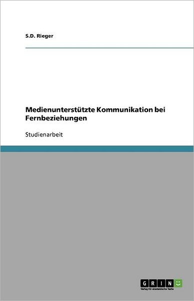 Cover for Rieger · Medienunterstützte Kommunikation (Bok) (2010)