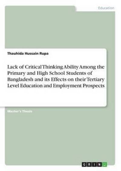 Cover for Rupa · Lack of Critical Thinking Ability (Buch) (2017)