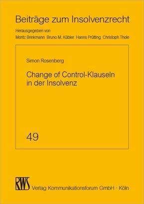 Cover for Rosenberg · Change of Control-Klauseln in (Bog)