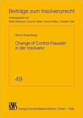 Cover for Rosenberg · Change of Control-Klauseln in (Bog)