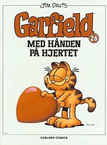 Cover for Jim Davis · Garfield, 26: Med hånden på hjertet (Sewn Spine Book) [1st edition] (1997)