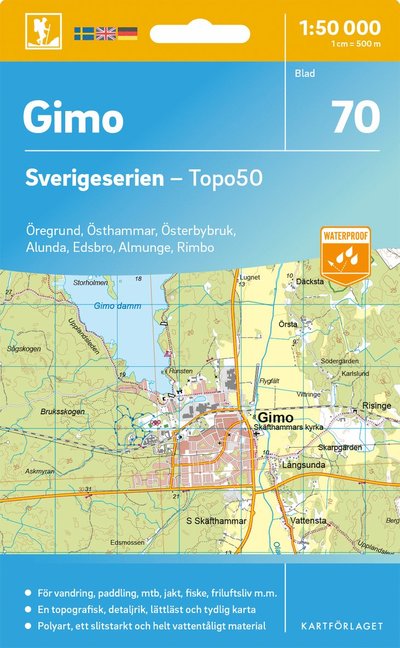 Cover for Gimo - Sverigeserien Topo50 (Map) (2025)