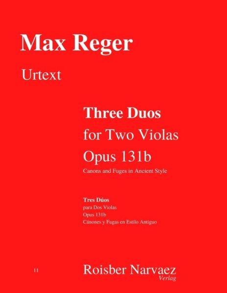 Cover for Max Reger · Three Duos for Two Violas in Ancient Style. Opus 131b (Taschenbuch) (2021)