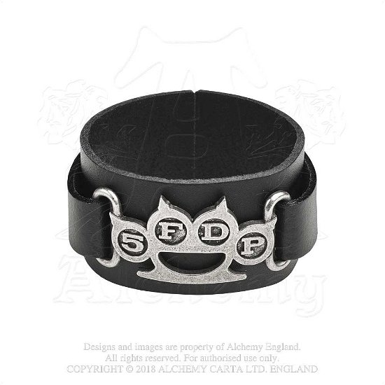 Five Finger Death Punch Leather Wrist Strap: Knuckle Duster - Five Finger Death Punch - Merchandise - PHD - 0664427046494 - October 7, 2019