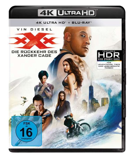 Cover for Vin Diesel,donnie Yen,deepika Padukone · Xxx: Die Rückkehr Des Xander Cage (4K Ultra HD) (2017)