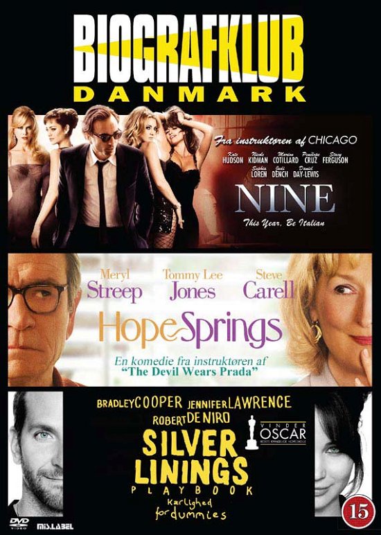 Biografklub Dk Box Set - Nine / Hope Springs / Silver Linings Playboo - Movies -  - 5705535050494 - May 1, 2014