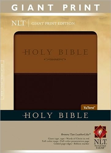 Cover for Tyndale House Publishers · NLT Holy Bible, Giant Print (Lederbuch) [Large type / large print edition] [Tan/Brown Imitation] (2010)