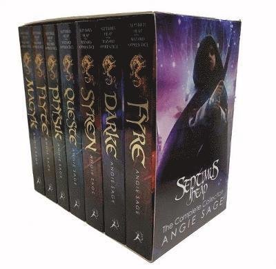 Cover for Angie Sage · Septimus Heap Collection 7 Book Set (Magyk, Flyte, Physik, Queste, Syren, Darke and Fyre) (Bogpakke) [India EPZ edition] (2019)