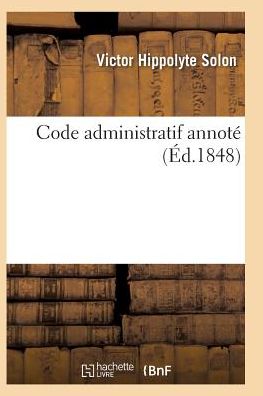 Cover for Solon-v · Code Administratif (Paperback Book) (2016)