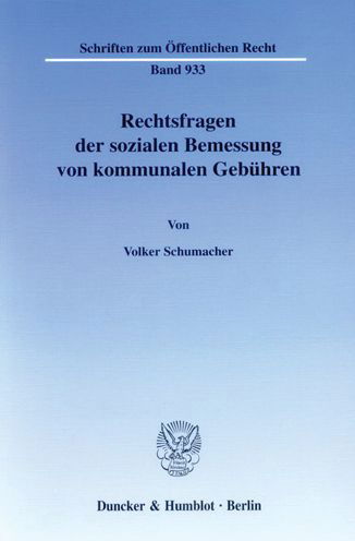 Cover for Schumacher · Rechtsfragen der sozialen Be (Buch) (2003)