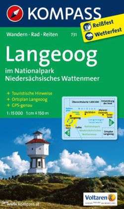 Cover for Mair-Dumont / Kompass · Langeoog im Naturpark Niedersächsisches Wattenmeer, Kompass Wanderkarte 731 1:15 (Book)