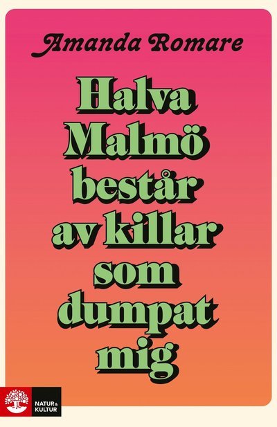 Halva Malmö består av killar som dumpat mig - Amanda Romare - Kirjat - Natur & Kultur Allmänlitt. - 9789127172494 - keskiviikko 4. toukokuuta 2022