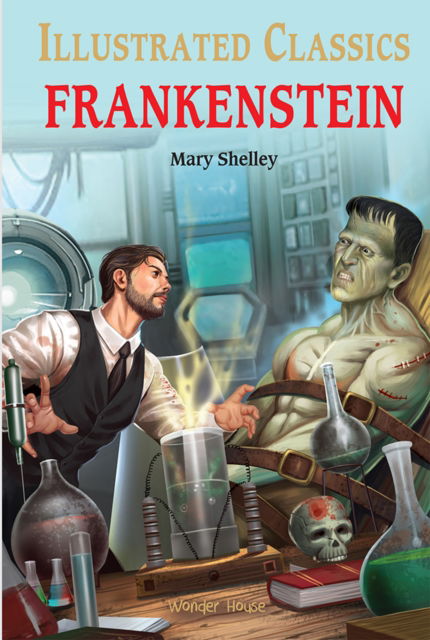 Cover for Mary Shelley · Frankenstein for Kids : illustrated Children Classics English Novel with Review Questions: English Novel With Review Questions (Hardcover bog) (2021)