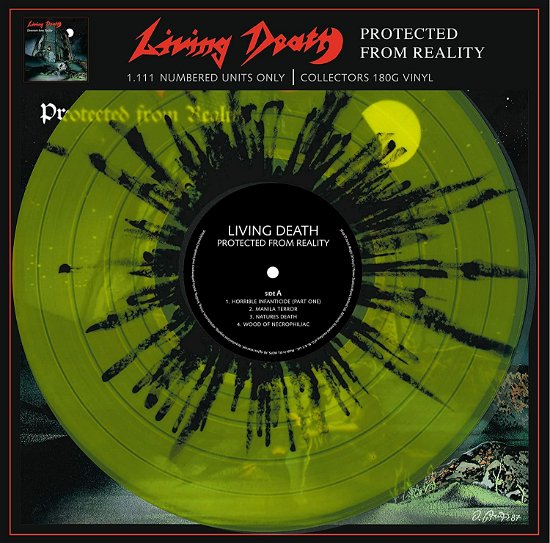 Cover for Living Death · Protected From Reality (Splatter Vinyl) (LP) (2022)