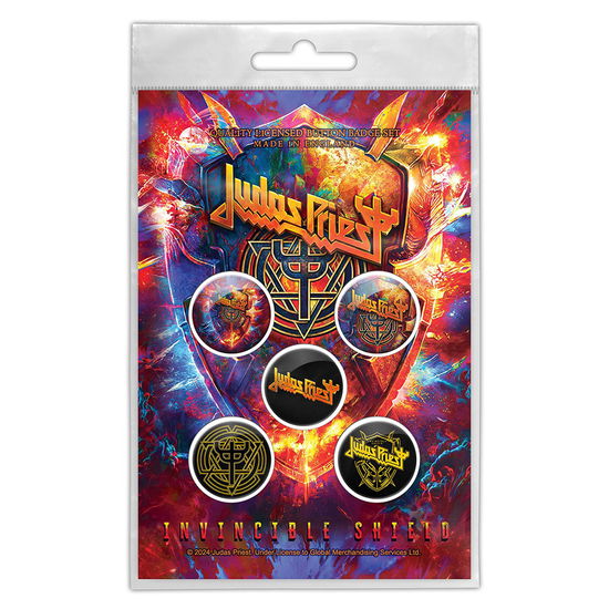 Cover for Judas Priest · Judas Priest Button Badge Pack: Invincible Shield (MERCH) (2025)