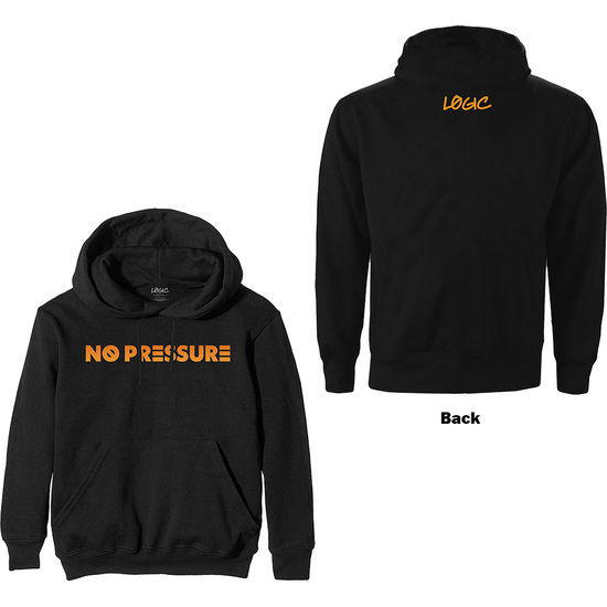 Logic Unisex Pullover Hoodie: No Pressure Gradient (Black) (Back Print) - Logic - Produtos - - 5056368661495 - 3 de março de 2021