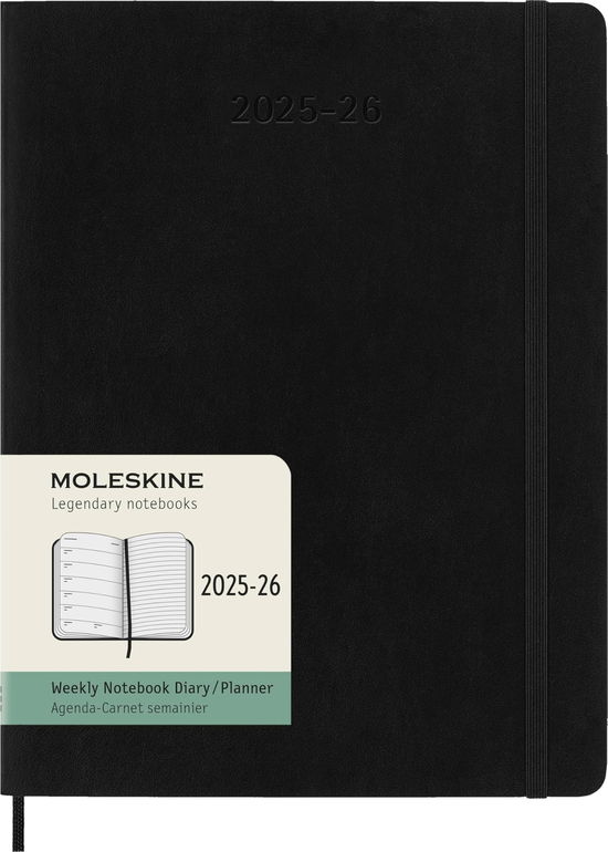 Cover for Moleskine · Moleskine 2026 18-Month Weekly XL Softcover Notebook: Black (N/A) (2025)