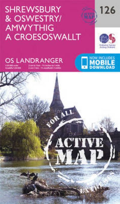 Cover for Ordnance Survey · Shrewsbury &amp; Oswestry - OS Landranger Active Map (Kort) [February 2016 edition] (2016)