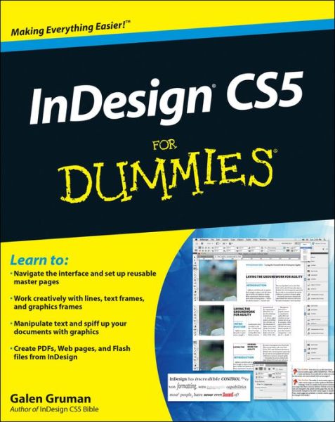 Cover for Gruman, Galen (The Zango Group, San Francisco, CA) · InDesign CS5 For Dummies (Pocketbok) (2010)