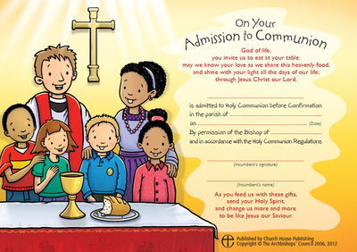 Cover for Church House Publishing · Admission to Communion Certificates (Hardcover Book) [Crds edition] (2013)