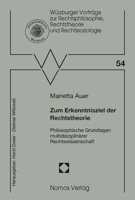 Cover for Auer · Zum Erkenntnisziel der Rechtstheor (Bok) (2018)