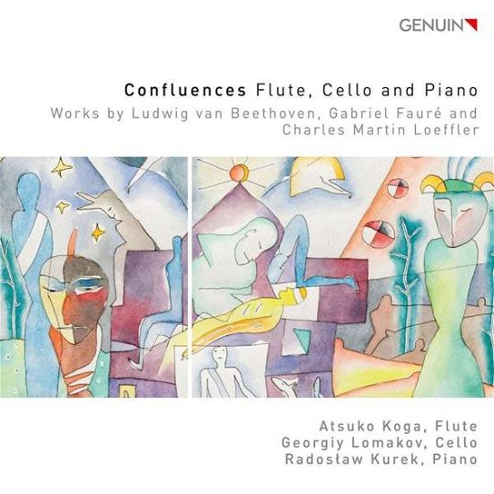 Cover for Koga / Lomakov / Kurek · Confluences - Flute. Cello And Piano: Works By L.V. Beethoven. Gabriel Faure And Charles Martin Loeffler (CD) (2021)