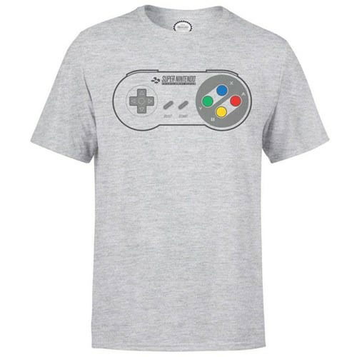 Nintendo SNES Controller Pad Mens Grey T-Shirt - Nintendo - Mercancía -  - 5060452685496 - 