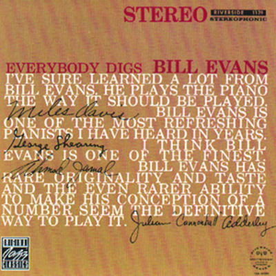 Cover for Bill Evans Trio · Everybody Digs Bill Evans (Natural Clear Vinyl) (LP) (2024)