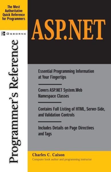 Cover for Caison, Charles Crawford, Jr · Asp.net Programmer's Reference (Pocketbok) (2002)