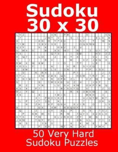 Cover for Jacob James · Sudoku 30 x 30 50 Very Hard Sudoku Puzzles (Paperback Book) (2017)