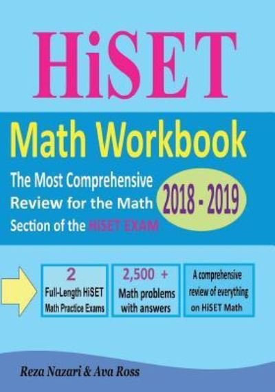 Cover for Ava Ross · HiSET Math Workbook 2018 - 2019 (Paperback Book) (2018)