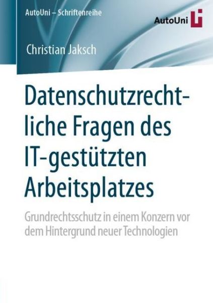 Cover for Jaksch · Datenschutzrechtliche Fragen des (Book) (2020)