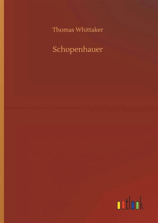 Cover for Whittaker · Schopenhauer (Book) (2018)