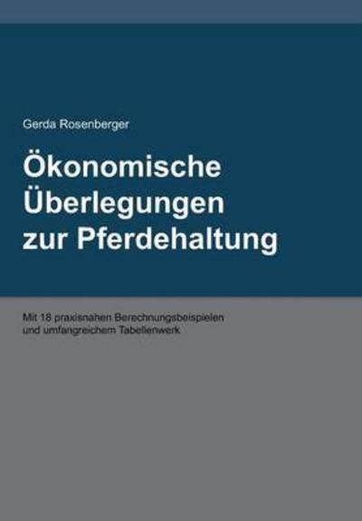 Cover for Rosenberger · Ökonomische Überlegungen zu (Book) (2016)