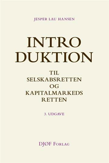 Cover for Jesper Lau Hansen · Introduktion til selskabsretten og kapitalmarkedsretten (Taschenbuch) [3. Ausgabe] (2023)