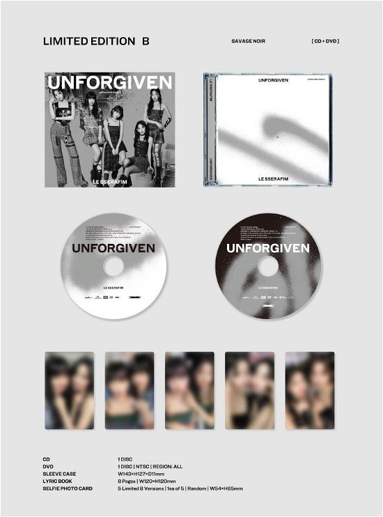 Cover for Le Sserafim · Unforgiven (CD/DVD) [International edition] [Limited B Version] (2023)