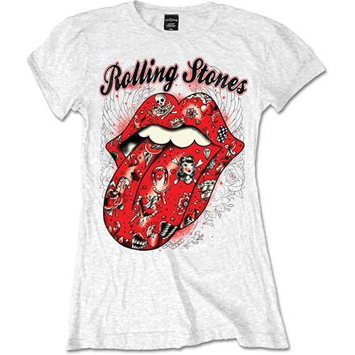 The Rolling Stones Ladies T-Shirt: Tattoo Flash - The Rolling Stones - Merchandise - Bravado - 5055295353497 - 