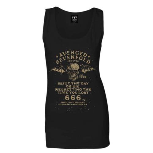 Avenged Sevenfold Ladies Vest T-Shirt: Seize the Day - Avenged Sevenfold - Merchandise - Unlicensed - 5055295382497 - 
