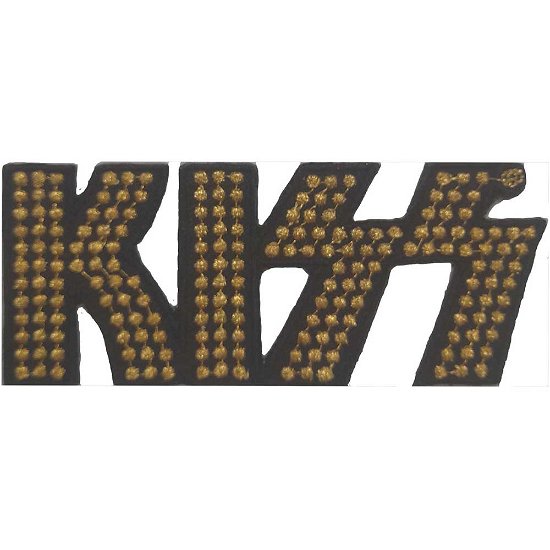 KISS Standard Woven Patch: Gold Studded Logo - Kiss - Koopwaar -  - 5056561000497 - 