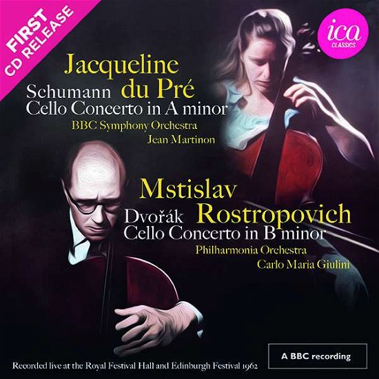 Cello Concertos - Du Pré / Rostropovich / Martinon / Giulini / BBC SO/+ - Musiikki - ICA CLASSICS - 5060244551497 - perjantai 30. maaliskuuta 2018