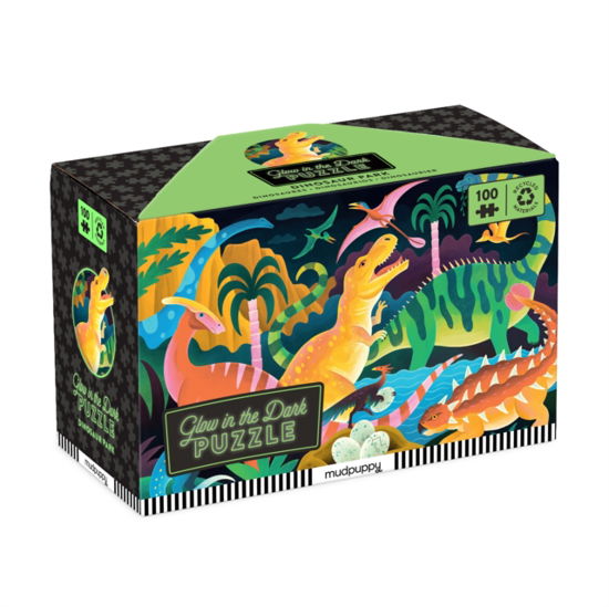 Cover for Mudpuppy · Dinosaur Park 100 Piece Glow in the Dark Puzzle (GAME) (2024)