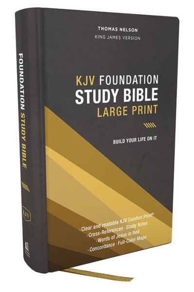 Cover for Thomas Nelson · KJV, Foundation Study Bible, Large Print, Hardcover, Red Letter, Thumb Indexed, Comfort Print: Holy Bible, King James Version (Hardcover Book) (2022)