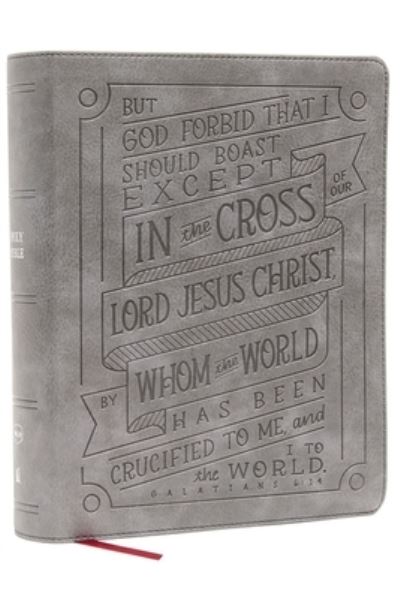 NKJV, Journal Reference Edition Bible, Verse Art Cover Collection, Leathersoft, Gray, Red Letter, Comfort Print: Let Scripture Explain Scripture. Reflect on What You Learn. - Thomas Nelson - Books - Thomas Nelson Publishers - 9780785291497 - July 21, 2022