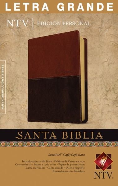 Cover for Tyndale · Santa Biblia NTV, Edicion personal, letra grande (Læderbog) [Large type / large print edition] [Brown/Dark Brown Imitation] (2014)