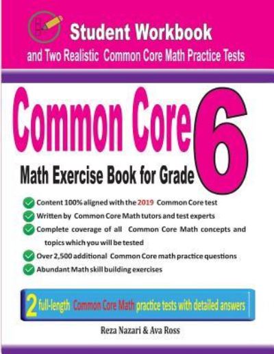 Cover for Reza Nazari · Common Core Math Exercise Book for Grade 6 (Paperback Book) (2019)